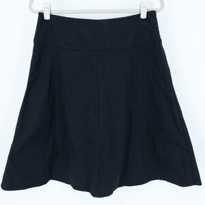 Betabrand Black A-Line Skort Cotton Blend Stretch Side Zip Size Large